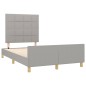 vidaXL Giroletto senza Materasso Grigio Chiaro 120x200 cm Tessuto vidaXL Giroletto senza Materasso Grigio Chiaro 120x200 cm Tessuto