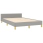 vidaXL Giroletto senza Materasso Grigio Chiaro 120x200 cm Tessuto vidaXL Giroletto senza Materasso Grigio Chiaro 120x200 cm Tessuto