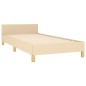 vidaXL Giroletto senza Materasso Crema 90x190 cm in Tessuto vidaXL Giroletto senza Materasso Crema 90x190 cm in Tessuto