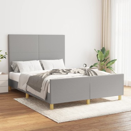 vidaXL Giroletto senza Materasso Grigio Chiaro 140x190 cm Tessuto
