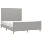 vidaXL Giroletto senza Materasso Grigio Chiaro 140x190 cm Tessuto vidaXL Giroletto senza Materasso Grigio Chiaro 140x190 cm Tessuto