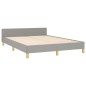 vidaXL Giroletto senza Materasso Grigio Chiaro 140x190 cm Tessuto vidaXL Giroletto senza Materasso Grigio Chiaro 140x190 cm Tessuto