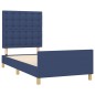 Giroletto con Testiera Blu 90x200 cm in Tessuto Giroletto con Testiera Blu 90x200 cm in Tessuto