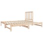 Dormeuse Estraibile 2x(90x190) cm Legno Massello di Pino Dormeuse Estraibile 2x(90x190) cm Legno Massello di Pino
