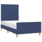 Giroletto con Testiera Blu 100x200 cm in Tessuto Giroletto con Testiera Blu 100x200 cm in Tessuto