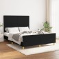Giroletto con Testiera Nero 140x190 cm in Tessuto Giroletto con Testiera Nero 140x190 cm in Tessuto