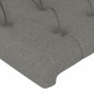 Giroletto con Testiera Grigio Scuro 180x200 cm in Tessuto