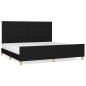 vidaXL Giroletto senza Materasso Nero 200x200 cm in Tessuto vidaXL Giroletto senza Materasso Nero 200x200 cm in Tessuto