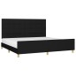 vidaXL Giroletto senza Materasso Nero 200x200 cm in Tessuto vidaXL Giroletto senza Materasso Nero 200x200 cm in Tessuto