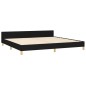 vidaXL Giroletto senza Materasso Nero 200x200 cm in Tessuto vidaXL Giroletto senza Materasso Nero 200x200 cm in Tessuto