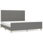 vidaXL Giroletto con Testiera Grigio Scuro 180x200 cm in Tessuto vidaXL Giroletto con Testiera Grigio Scuro 180x200 cm in Tessuto