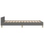 vidaXL Giroletto senza Materasso Grigio Scuro 90x190 cm Tessuto