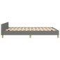 Giroletto con Testiera Grigio Scuro 140x190 cm in Tessuto Giroletto con Testiera Grigio Scuro 140x190 cm in Tessuto
