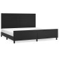 vidaXL Giroletto con Testiera Nero 200x200 cm in Similpelle vidaXL Giroletto con Testiera Nero 200x200 cm in Similpelle