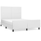 Giroletto con Testiera Bianco 140x190 cm in Similpelle Giroletto con Testiera Bianco 140x190 cm in Similpelle