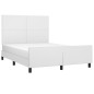 Giroletto con Testiera Bianco 140x190 cm in Similpelle Giroletto con Testiera Bianco 140x190 cm in Similpelle
