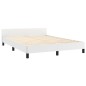 Giroletto con Testiera Bianco 140x190 cm in Similpelle Giroletto con Testiera Bianco 140x190 cm in Similpelle