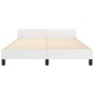 Giroletto con Testiera Bianco 140x190 cm in Similpelle Giroletto con Testiera Bianco 140x190 cm in Similpelle