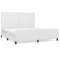 Giroletto con Testiera Bianco 160x200 cm in Similpelle Giroletto con Testiera Bianco 160x200 cm in Similpelle