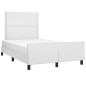 Giroletto con Testiera Bianco 120x200 cm in Similpelle Giroletto con Testiera Bianco 120x200 cm in Similpelle