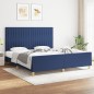 Giroletto con Testiera Blu 180x200 cm in Tessuto Giroletto con Testiera Blu 180x200 cm in Tessuto