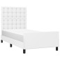 Giroletto con Testiera Bianco 90x200 cm in Similpelle Giroletto con Testiera Bianco 90x200 cm in Similpelle