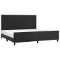 Giroletto con Testiera Nero 200x200 cm in Similpelle Giroletto con Testiera Nero 200x200 cm in Similpelle