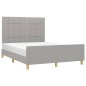 vidaXL Giroletto senza Materasso Grigio Chiaro 140x200 cm Tessuto vidaXL Giroletto senza Materasso Grigio Chiaro 140x200 cm Tessuto