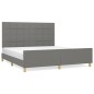 vidaXL Giroletto senza Materasso Grigio Scuro 180x200 cm Tessuto vidaXL Giroletto senza Materasso Grigio Scuro 180x200 cm Tessuto