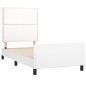 vidaXL Giroletto con Testiera Bianco 100x200 cm in Similpelle vidaXL Giroletto con Testiera Bianco 100x200 cm in Similpelle