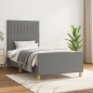 Giroletto con Testiera Grigio Scuro 90x200 cm in Tessuto Giroletto con Testiera Grigio Scuro 90x200 cm in Tessuto