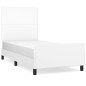 Giroletto con Testiera Bianco 90x200 cm in Similpelle Giroletto con Testiera Bianco 90x200 cm in Similpelle