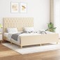vidaXL Giroletto senza Materasso Crema 160x200 cm in Tessuto vidaXL Giroletto senza Materasso Crema 160x200 cm in Tessuto