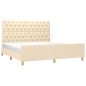 vidaXL Giroletto senza Materasso Crema 160x200 cm in Tessuto vidaXL Giroletto senza Materasso Crema 160x200 cm in Tessuto
