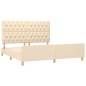 vidaXL Giroletto senza Materasso Crema 160x200 cm in Tessuto vidaXL Giroletto senza Materasso Crema 160x200 cm in Tessuto