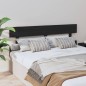 Testiera per Letto Nera 164x3x81 cm in Legno Massello di Pino Testiera per Letto Nera 164x3x81 cm in Legno Massello di Pino