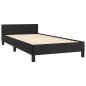 Giroletto con Testiera Nero 90x190 cm in Similpelle Giroletto con Testiera Nero 90x190 cm in Similpelle