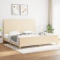 Giroletto con Testiera Crema 200x200 cm in Tessuto Giroletto con Testiera Crema 200x200 cm in Tessuto