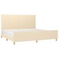 Giroletto con Testiera Crema 200x200 cm in Tessuto Giroletto con Testiera Crema 200x200 cm in Tessuto