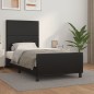 Giroletto con Testiera Nero 90x190 cm in Similpelle Giroletto con Testiera Nero 90x190 cm in Similpelle