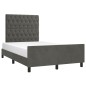 vidaXL Giroletto senza Materasso Grigio Scuro 120x200 cm Velluto
