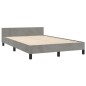 vidaXL Giroletto senza Materasso Grigio Chiaro 120x200 cm Velluto vidaXL Giroletto senza Materasso Grigio Chiaro 120x200 cm Velluto