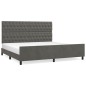 Giroletto con Testiera Grigio Scuro 200x200 cm in Velluto Giroletto con Testiera Grigio Scuro 200x200 cm in Velluto