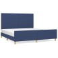Giroletto con Testiera Blu 180x200 cm in Tessuto Giroletto con Testiera Blu 180x200 cm in Tessuto