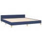 Giroletto con Testiera Blu 180x200 cm in Tessuto Giroletto con Testiera Blu 180x200 cm in Tessuto