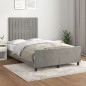 vidaXL Giroletto senza Materasso Grigio Chiaro 120x200 cm Velluto vidaXL Giroletto senza Materasso Grigio Chiaro 120x200 cm Velluto
