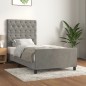 Giroletto con Testiera Grigio Chiaro 80x200 cm in Velluto Giroletto con Testiera Grigio Chiaro 80x200 cm in Velluto