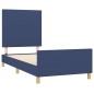 Giroletto con Testiera Blu 80x200 cm in Tessuto Giroletto con Testiera Blu 80x200 cm in Tessuto