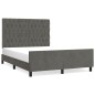 vidaXL Giroletto senza Materasso Grigio Scuro 140x200 cm Velluto vidaXL Giroletto senza Materasso Grigio Scuro 140x200 cm Velluto