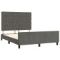 vidaXL Giroletto senza Materasso Grigio Scuro 140x200 cm Velluto vidaXL Giroletto senza Materasso Grigio Scuro 140x200 cm Velluto